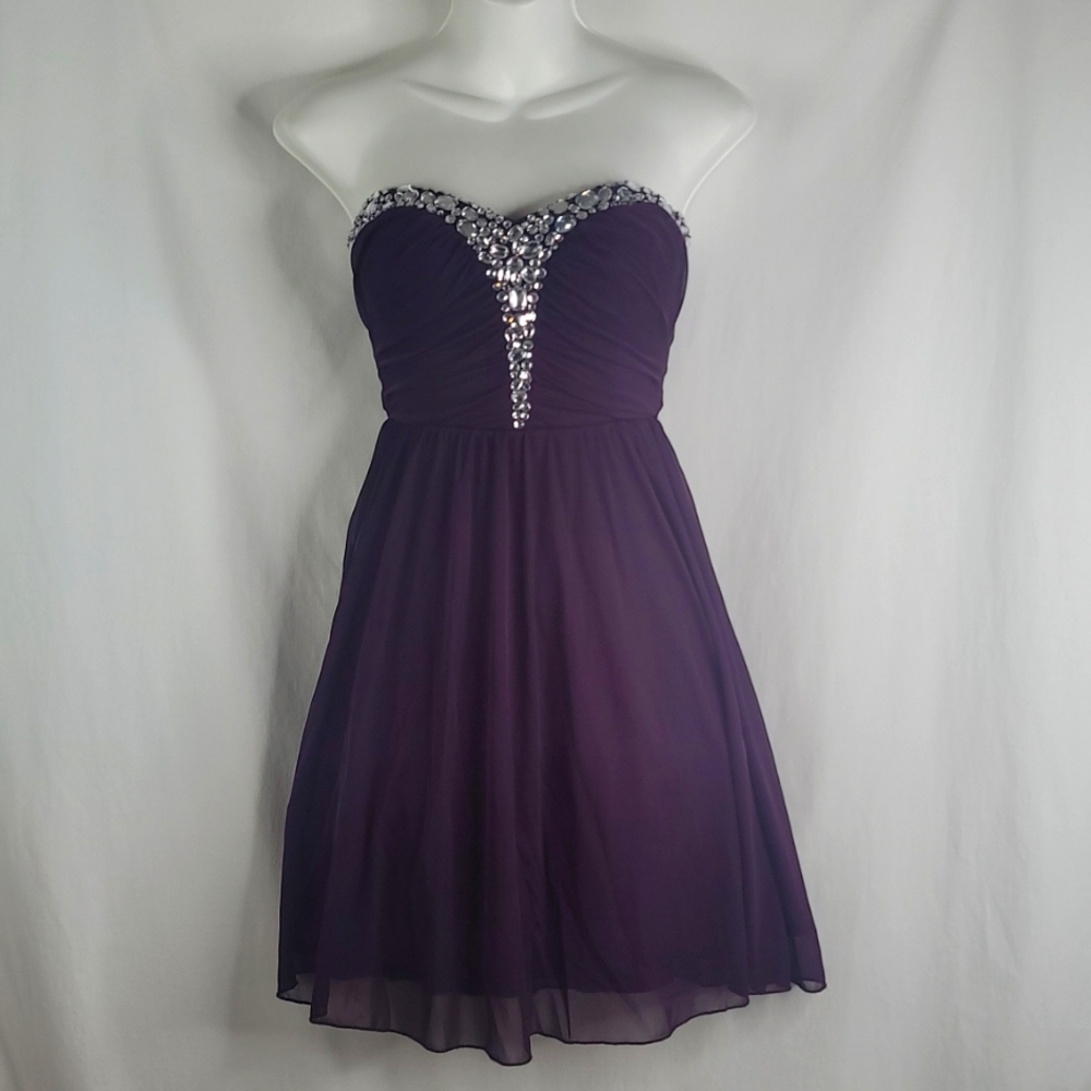 Speechless purple prom cocktail dress sz 3